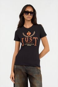 JC Lovers Club Print T-Shirt BLACK VFT197-VF320