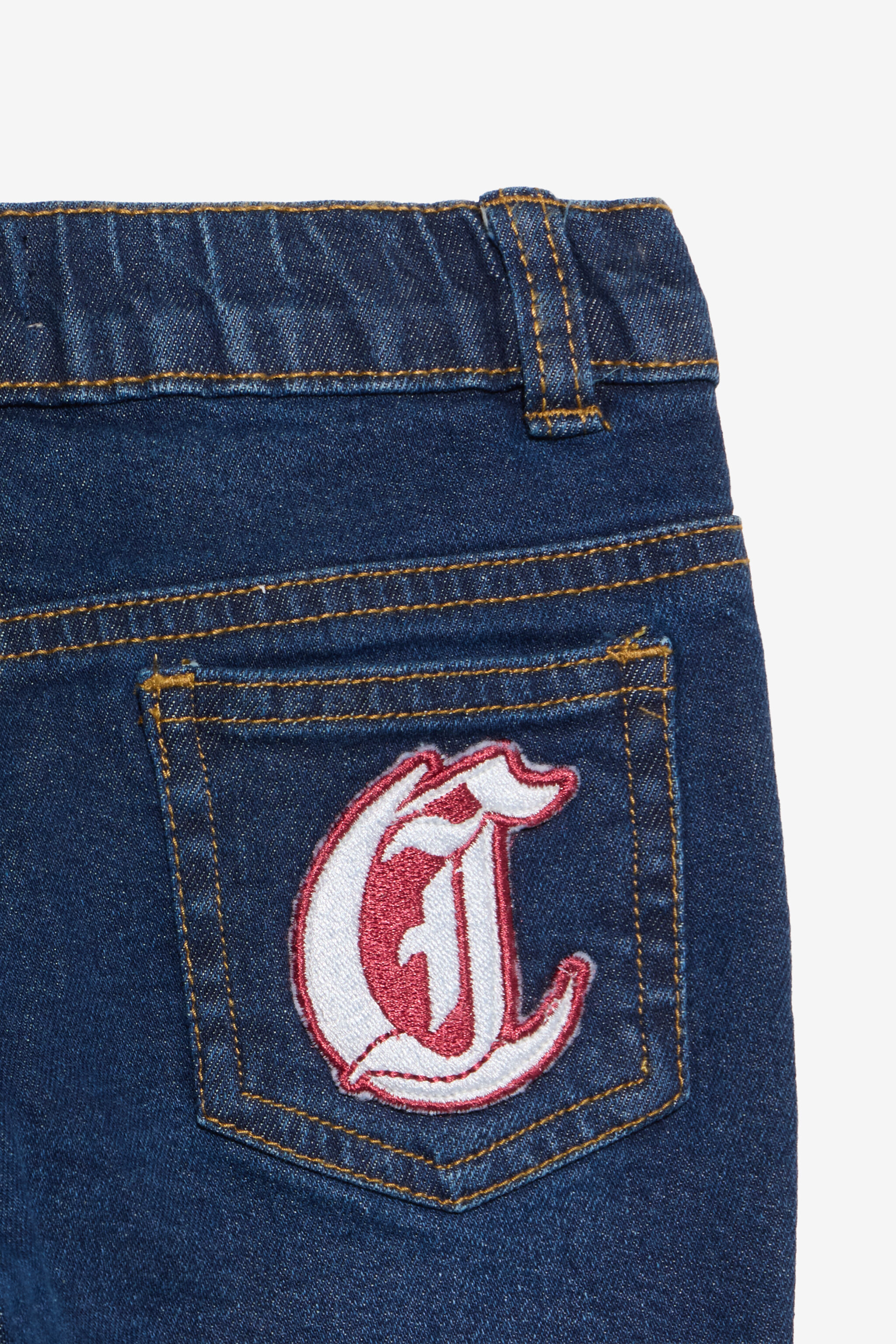JC Denim Jeans with Logo Patch Detail JC Denim Jeans with Logo Patch Detail DARK WASH XFJ21L-DS010