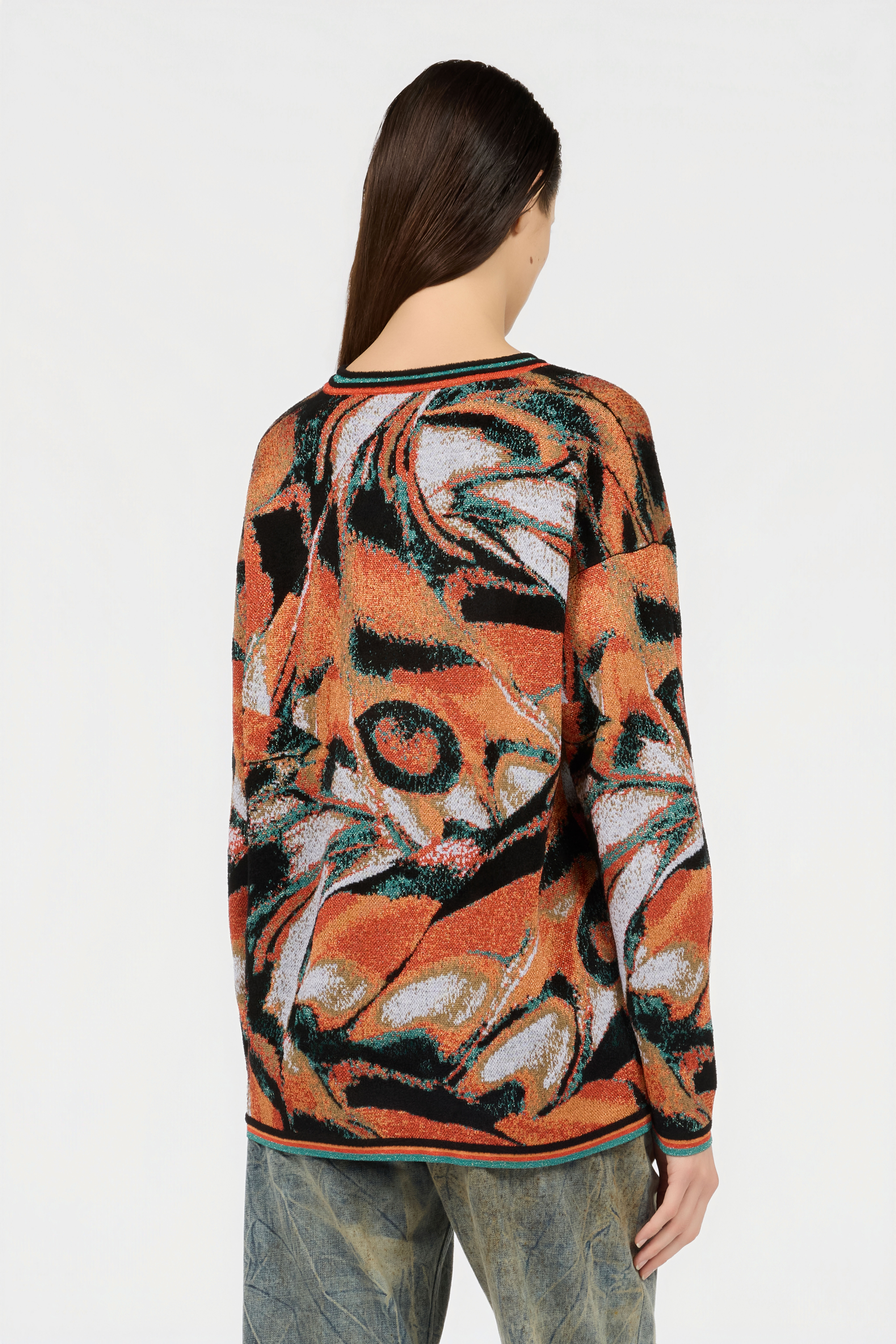 RC Butterfly Print Sweater RC Butterfly Print Sweater BLACK/MULTICOLOR XQM605-MI017