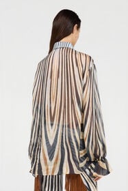 RC Zebra Print Silk Shirt NATURAL/BLACK XQT710-HNT26