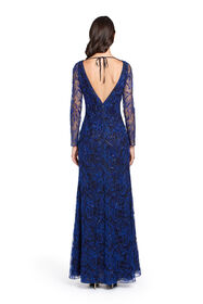 RC Blue layered lace gown Blue HQR196-RP061