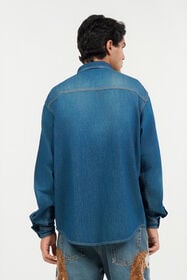 RC Denim Shirt with Tiger Embroidery ENDLESS SKY WNJ72B-DAR37