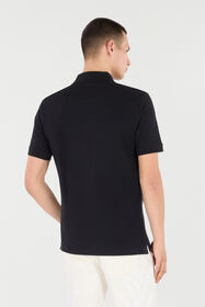 RC Polo Con Monograma RC Y Logotipo Bordado Negro POT64A-KB001