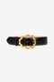 RC Ceinture Noire Avec Gaufrage Cobra Et Boucle Serpents Noir VWC001-PZ119
