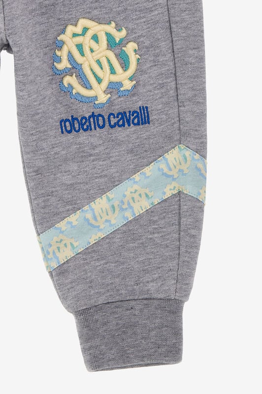 JU Jogger In Cotone Con Monogram RC JU Jogger In Cotone Con Monogram RC Grey Melange SJT210-CF050