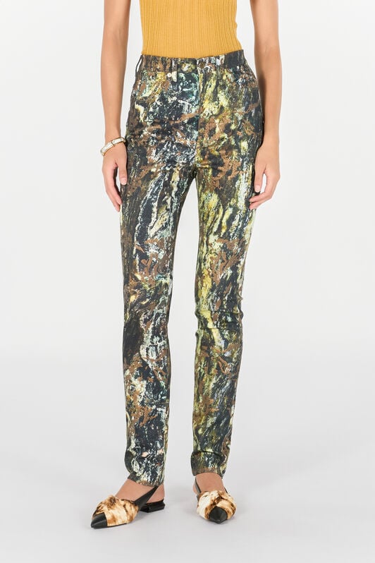 RC Skinny trousers with Marble print RC Skinny trousers with Marble print Dark green TWJ233-DAN35