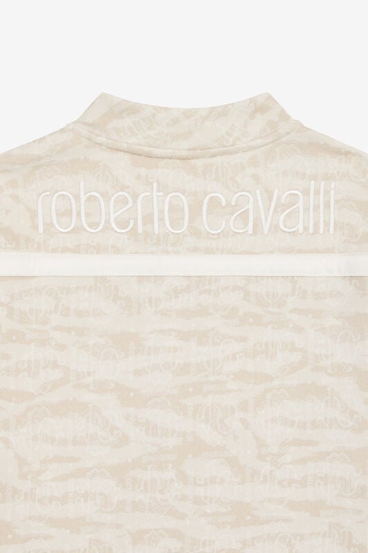 JU Zip-Up Sweatshirt With Tiger Skin Print JU Zip-Up Sweatshirt With Tiger Skin Print Ivory UJT68E-5OO44