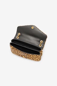 RC Petit Sac À Imprimé Leopard Skin Et Chaîne Marron VKB016-ZV012