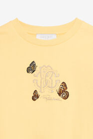 JU Felpa in cotone con ricamo YELLOW VJT66A-CF050