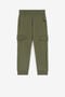 JU Pantalon de survêtement en coton à motif RC Monogram JU Pantalon de survêtement en coton à motif RC Monogram Vert foncé RJT233-CF050