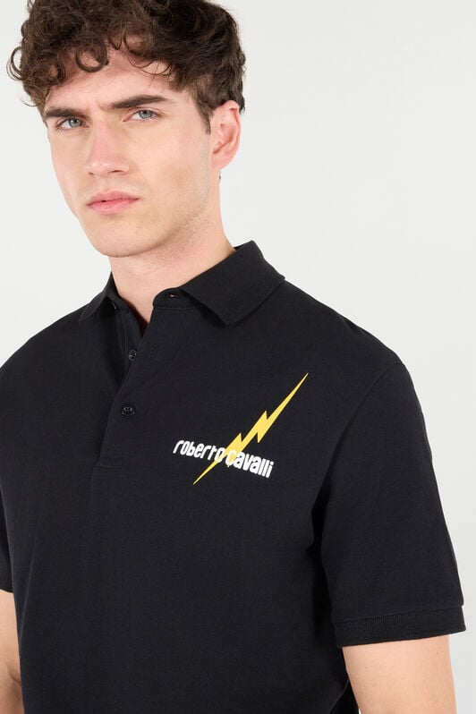 RC Poloshirt Mit Print Und Logo RC Poloshirt Mit Print Und Logo Schwarz POT64D-KB001
