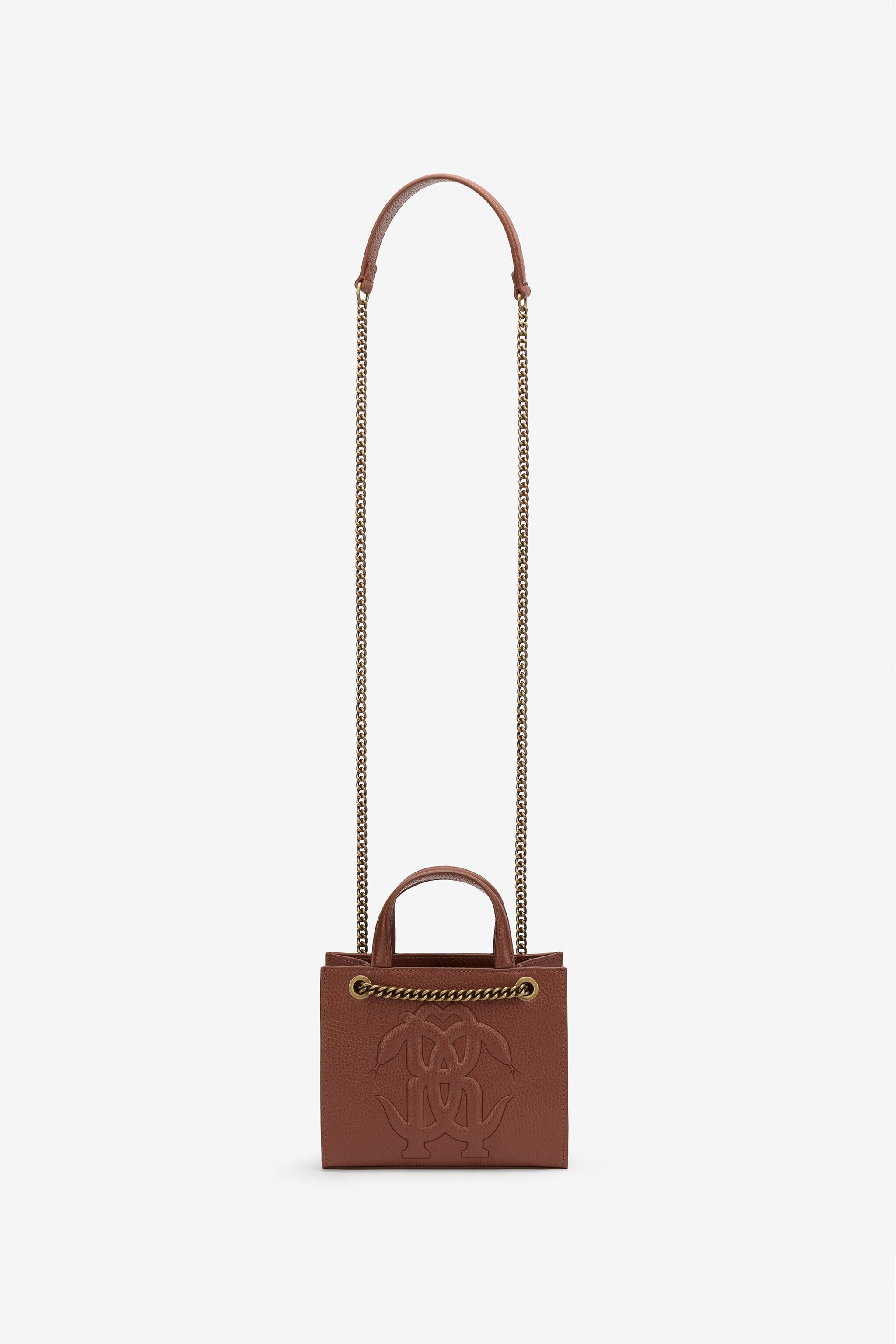 RC Brown Mini Shoulder Bag with Monogram RC RC Brown Mini Shoulder Bag with Monogram RC BRUCIATO ROB00G-PZ098