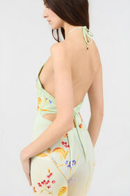 RC Miami Flowers Print Jumpsuit GREEN/FUCHSIA WQT145-LNR32