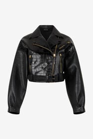 RC Giacca Biker In Pelle Nera BLACK XWP800-PN002