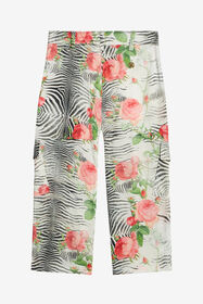 JU Pantalon À Imprimé Mini Zebra Et Roses MULTICOLOR ZEBRA ROS UJT23C-6DO47