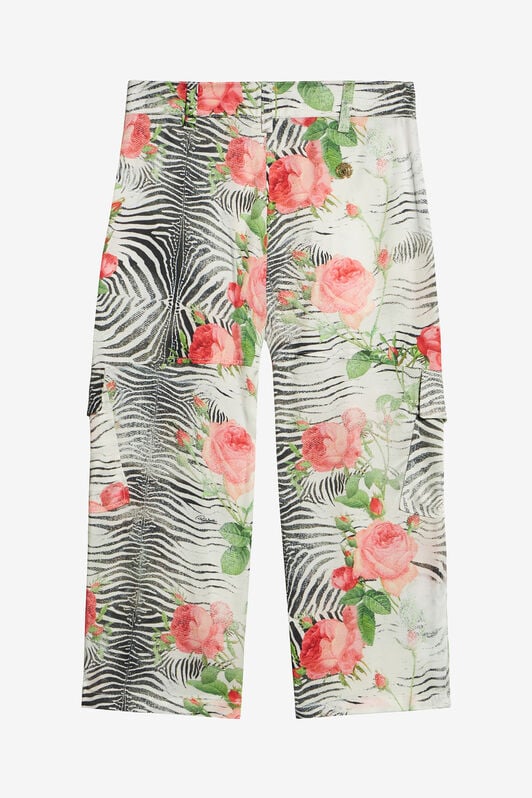 JU Pantalon À Imprimé Mini Zebra Et Roses JU Pantalon À Imprimé Mini Zebra Et Roses MULTICOLOR ZEBRA ROS UJT23C-6DO47