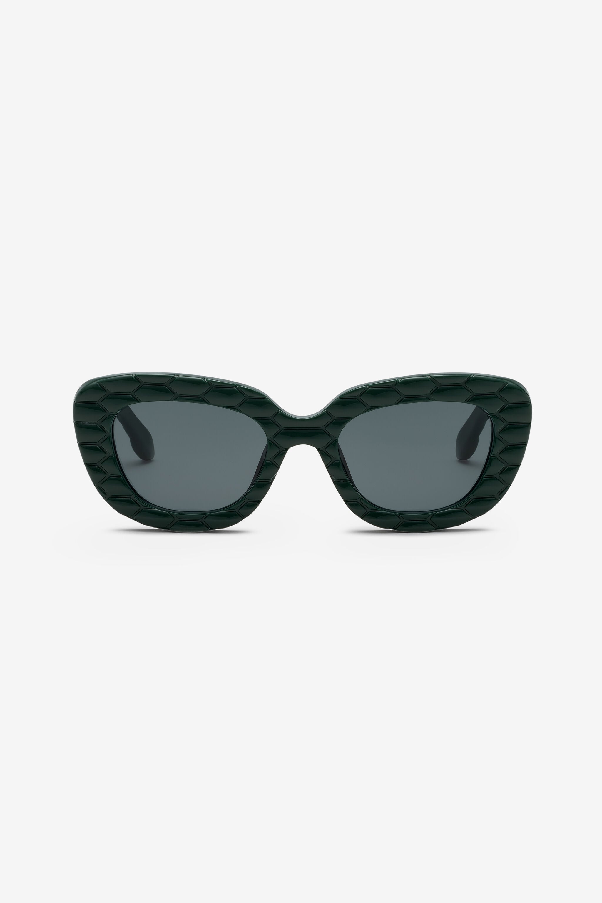 RC Occhiali da sole con frontale bold a farfalla RC Occhiali da sole con frontale bold a farfalla SHINY FULL GREEN UALD01-ID196