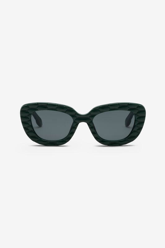 RC Occhiali da sole con frontale bold a farfalla RC Occhiali da sole con frontale bold a farfalla SHINY FULL GREEN UALD01-ID196