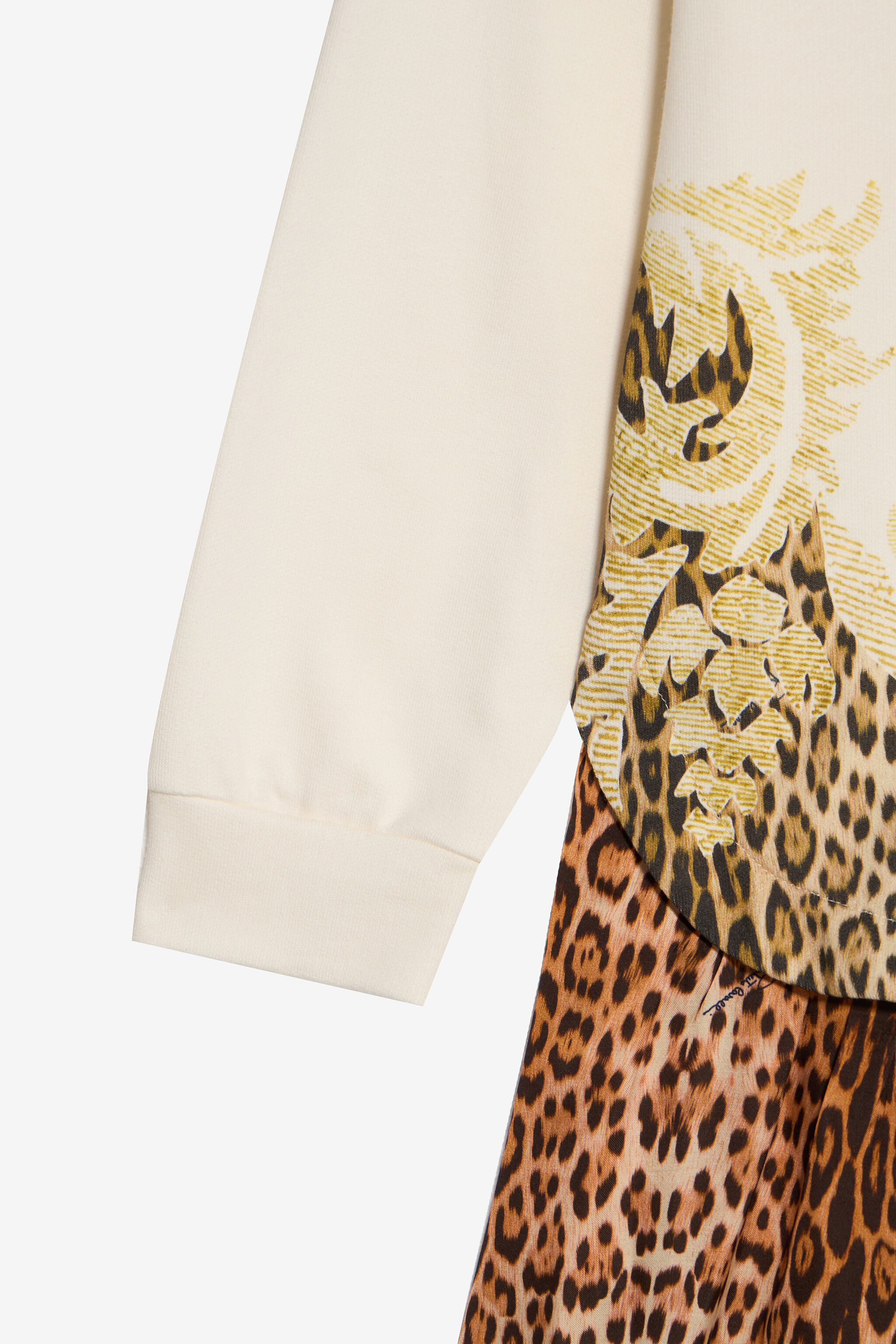 JU Leopard Print Dress JU Leopard Print Dress MILKY WHITE VJT10A-CF050