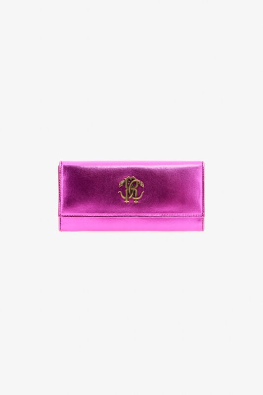 RC Portafoglio In Pelle Fucsia Con Monogram RC RC Portafoglio In Pelle Fucsia Con Monogram RC Fucsia SKA002-PN199
