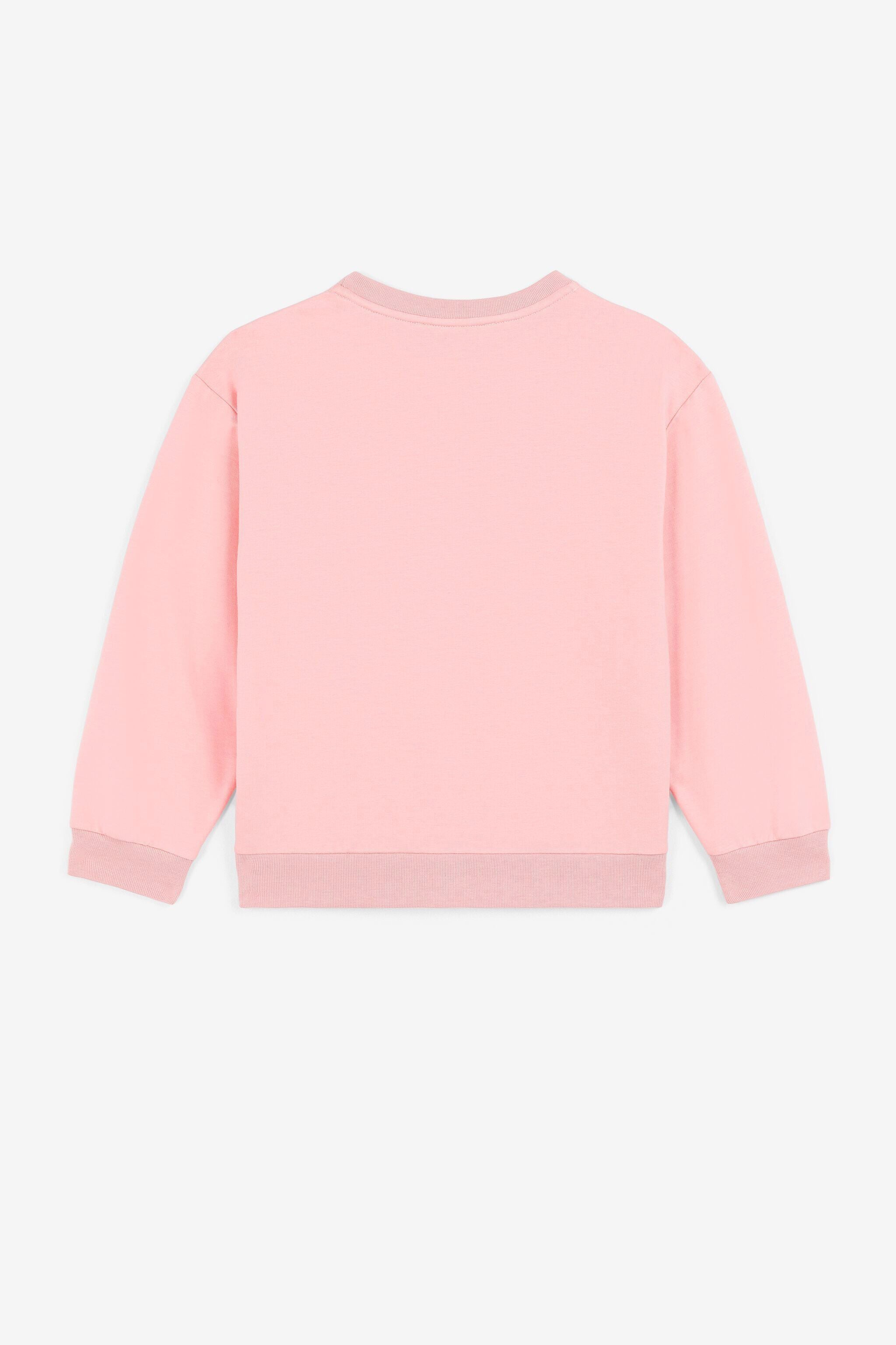 JU Felpa con logo e stampa con fragole e farfalle JU Felpa con logo e stampa con fragole e farfalle Rosa QJT902-CF050