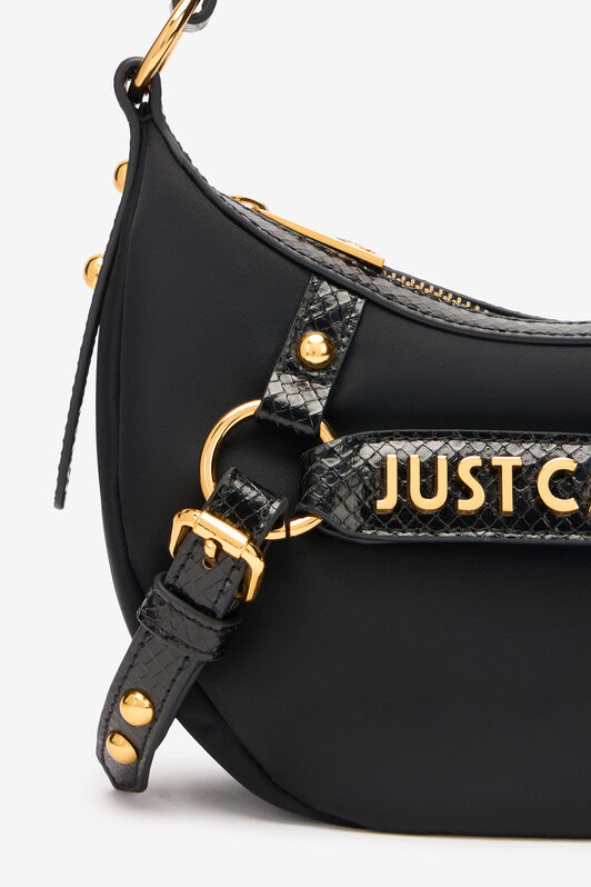 JC Hobo Bag With Straps And Logo JC Hobo Bag With Straps And Logo Black UFB095-UF464