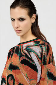 RC Jersey Con Estampado Butterfly BLACK/MULTICOLOR XQM605-MI017