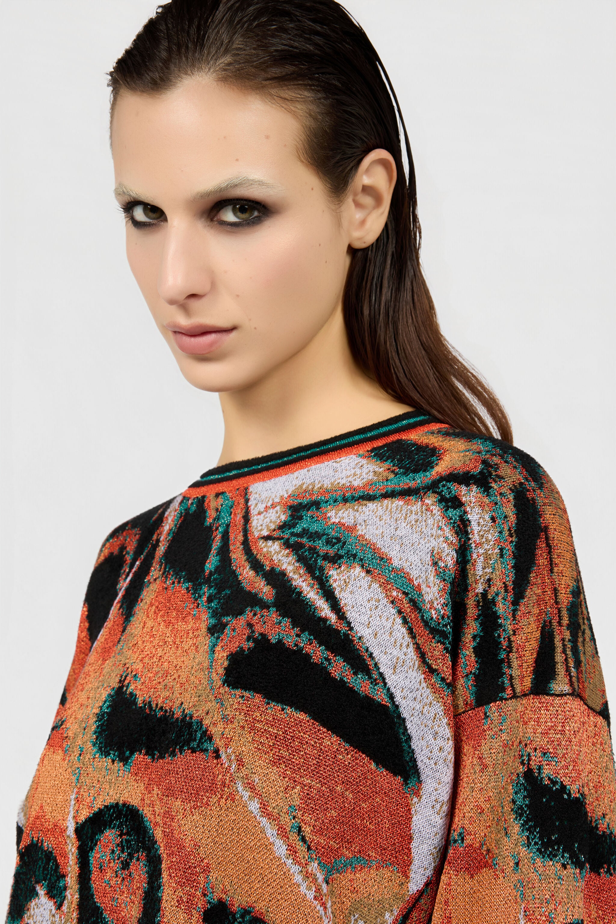 RC Butterfly Print Sweater RC Butterfly Print Sweater BLACK/MULTICOLOR XQM605-MI017