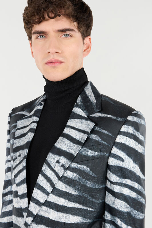 RC Zebra-Print Blazer Black/White URT405-4QN50