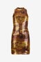 RC Tiger Eye Print Dress Mini RC Tiger Eye Print Dress Mini Yellow VKT170-VXP74