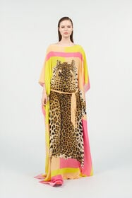 RC Silk Kaftan with Cavalli Pop Print YELLOW WQT180-SQR33