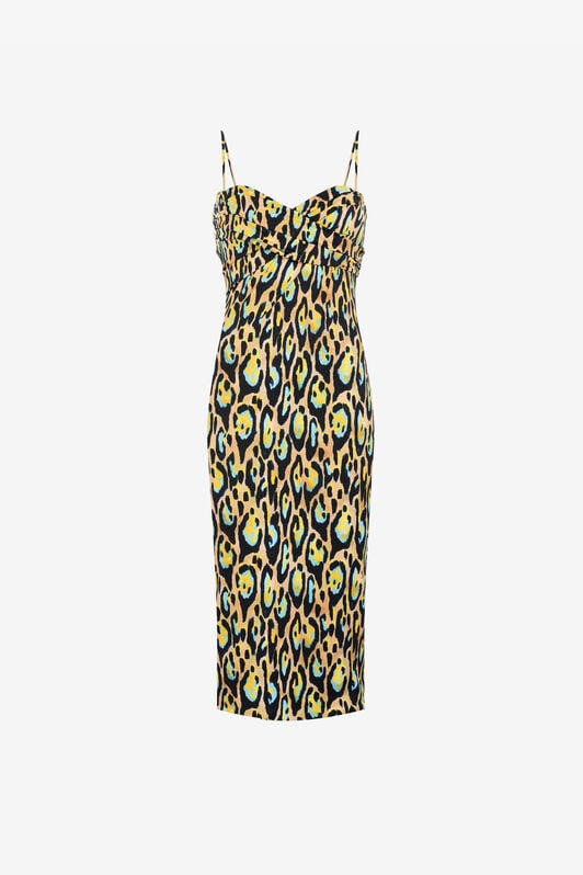 RC Kleid mit Jaguar-Print RC Kleid mit Jaguar-Print Gelb QKT104-LNF68