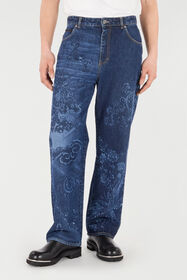 RC Jeans With Dragon And Floral Pattern Dark blue VRJ213-VT002