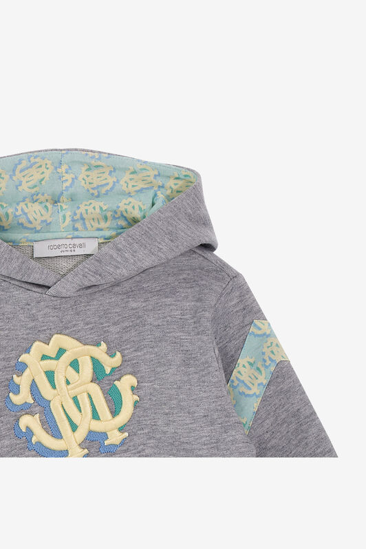 JU Sweatshirt With 3D RC Monogram Grey Melange SJT905-CF050