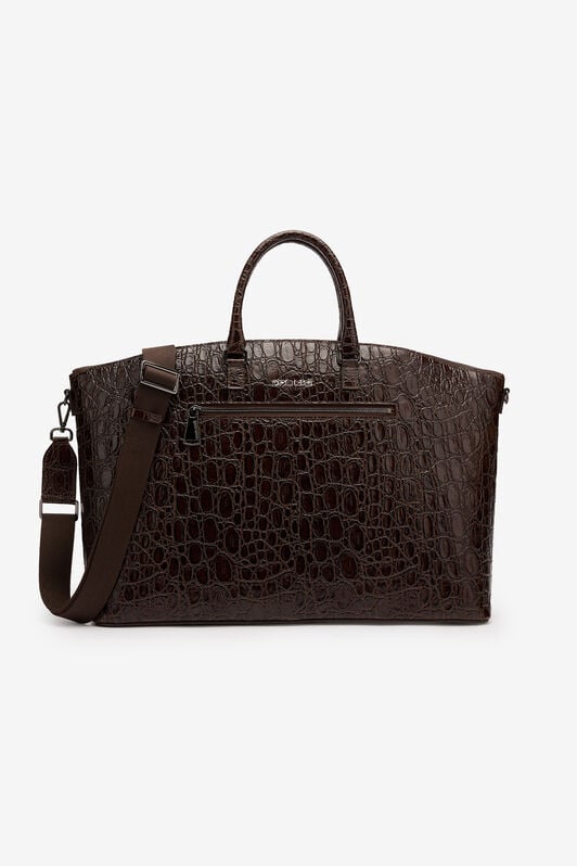 RC Crocodile-Print Bag With Shoulder Strap RC Crocodile-Print Bag With Shoulder Strap Brown URB004-PZU02