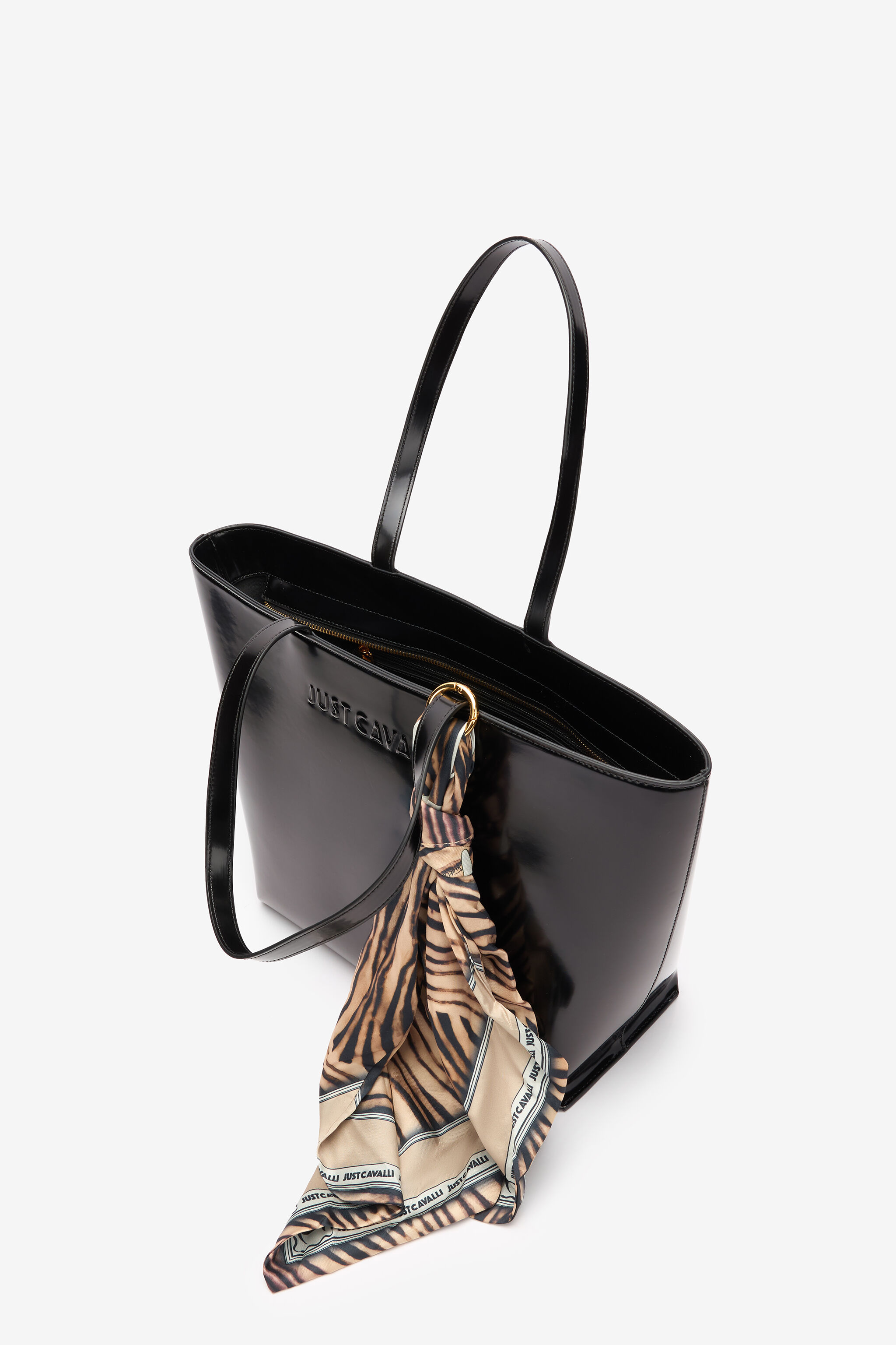 JC Shopper Bag With Scarf JC Shopper Bag With Scarf BLACK UFB091-UF460