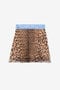 JU Pleated Leopard-Print Skirt JU Pleated Leopard-Print Skirt Light brown OJT316-CC131