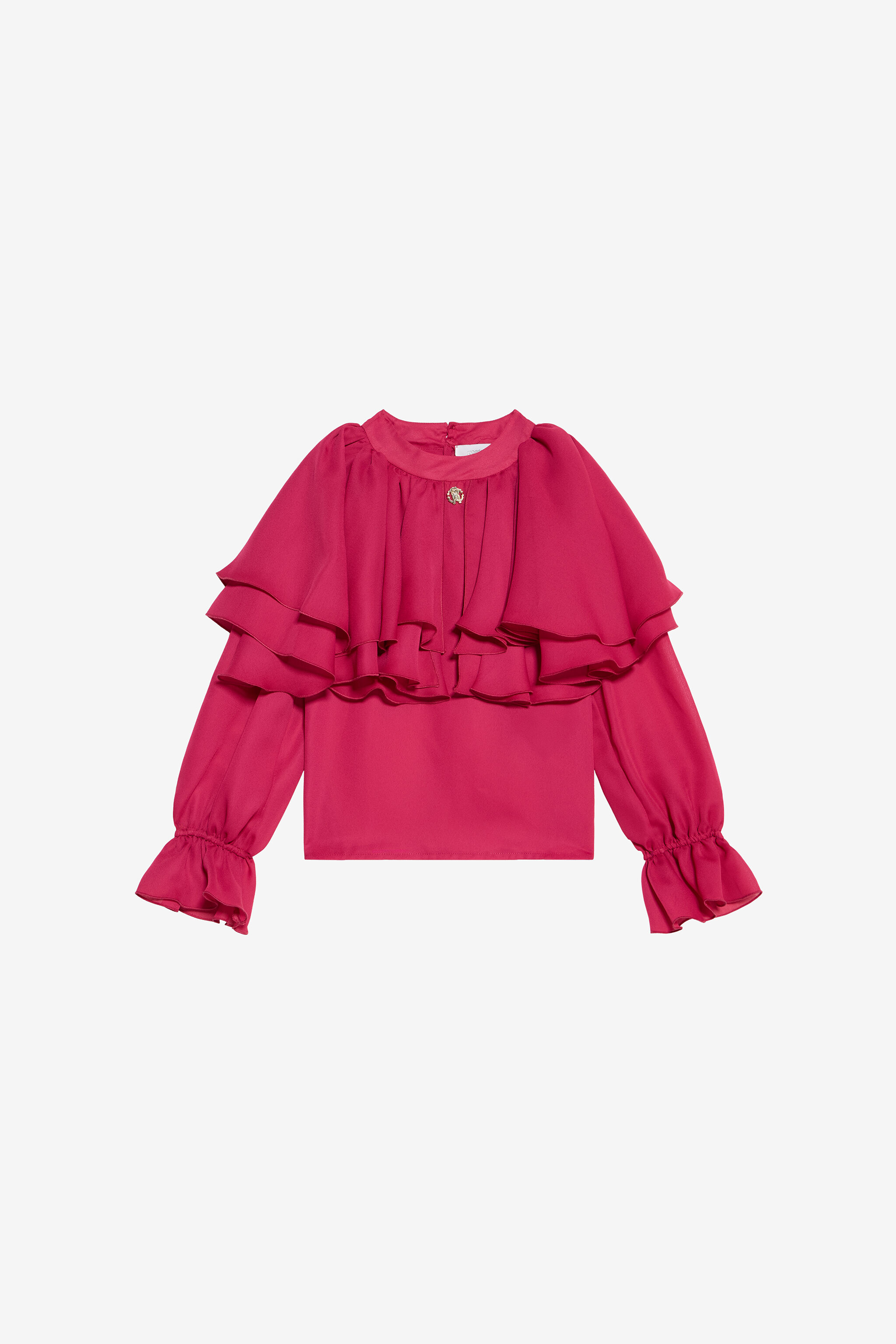 JU Fuchsia Shirt With Ruffles JU Fuchsia Shirt With Ruffles FUXIA BOUGANVILLE VJT70E-GG002
