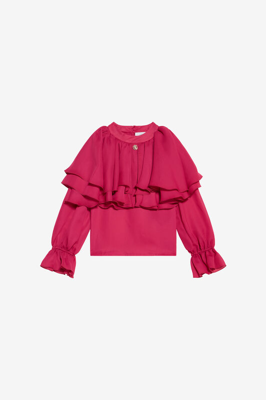 JU Fuchsia Shirt With Ruffles JU Fuchsia Shirt With Ruffles FUXIA BOUGANVILLE VJT70E-GG002