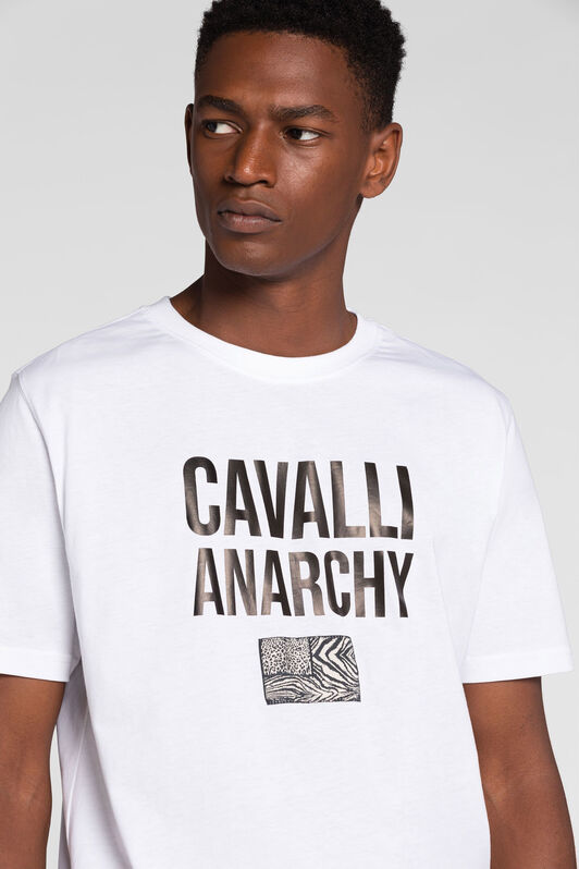 RC Baumwoll-T-Shirt mit Slogan-Aufdruck RC Baumwoll-T-Shirt mit Slogan-Aufdruck Weiß PRT60B-JD060