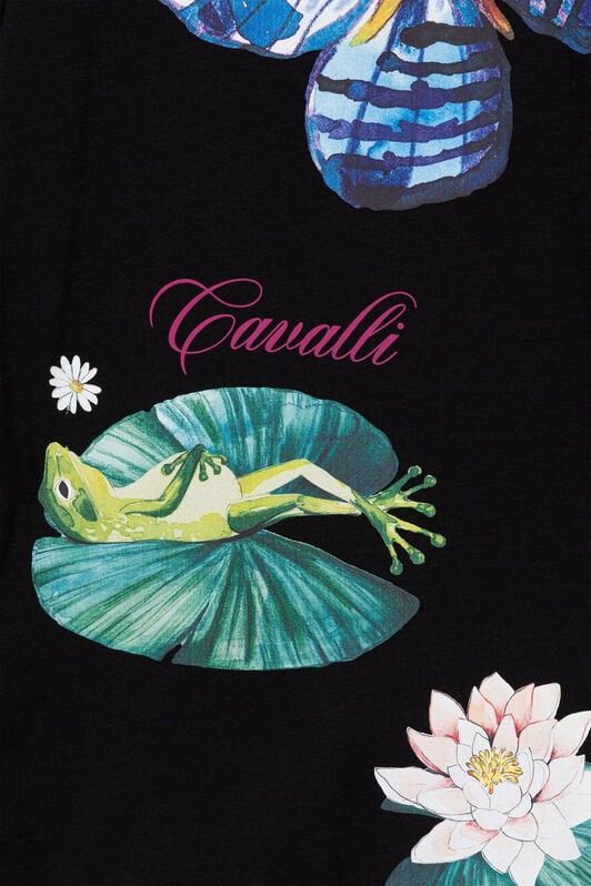 JU Robe à imprimé graphique JU Robe à imprimé graphique Noir PJT121-JV025