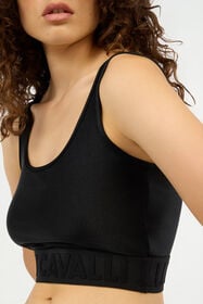 JC Top Crop Nero con Banda Logo BLACK VFT241-VF388