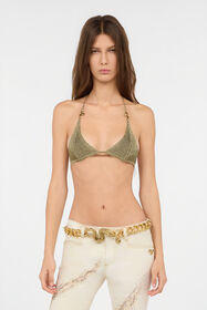 RC Bralette noire et or côtelée avec serpents GOLD/BLACK WWM605-MO045