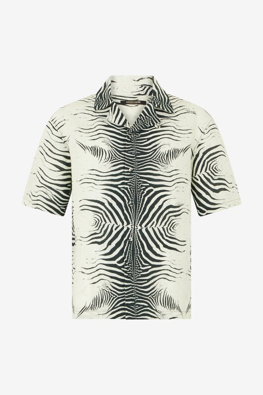 RC Camisa De Lino Con Estampado Mini Zebra RC Camisa De Lino Con Estampado Mini Zebra Negro/Blanco URT761-3HN49