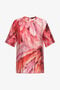 RC T-Shirt En Soie Imprimé Plumange RC T-Shirt En Soie Imprimé Plumange Fuchsia SWT644-4QL71