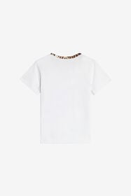 JU T-shirt con logo MILKY WHITE WJT601-JD001