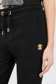 RC Joggers Noirs en Coton avec Monogram RC BLACK SOT20G-CF008