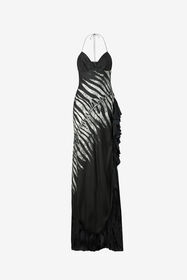 RC Robe Longue À Imprimé Zèbre Noir/Blanc UKT107-4QN50