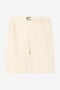 RC Short En Coton Crème Avec Ceinture WHITE SOT20C-FA017
