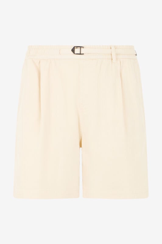 RC Shorts De Algodón Crema Con Cinturón RC Shorts De Algodón Crema Con Cinturón WHITE SOT20C-FA017